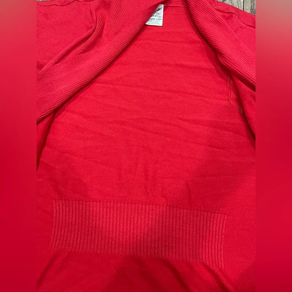 Faded Glory Red Open Front Cardigan - Image 9