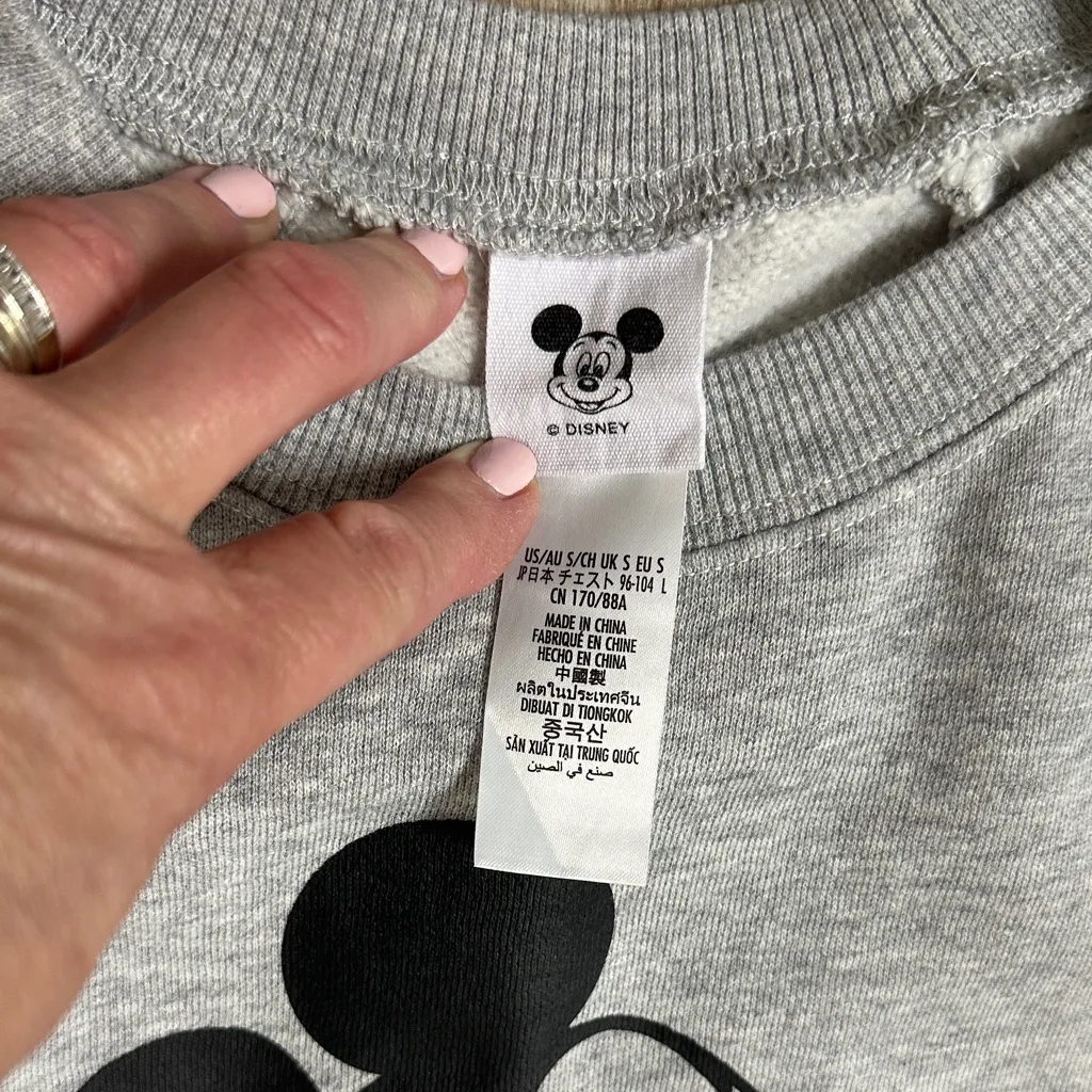 Walt Disney World Mickey Mouse Gray Sweatshirt - Image 3