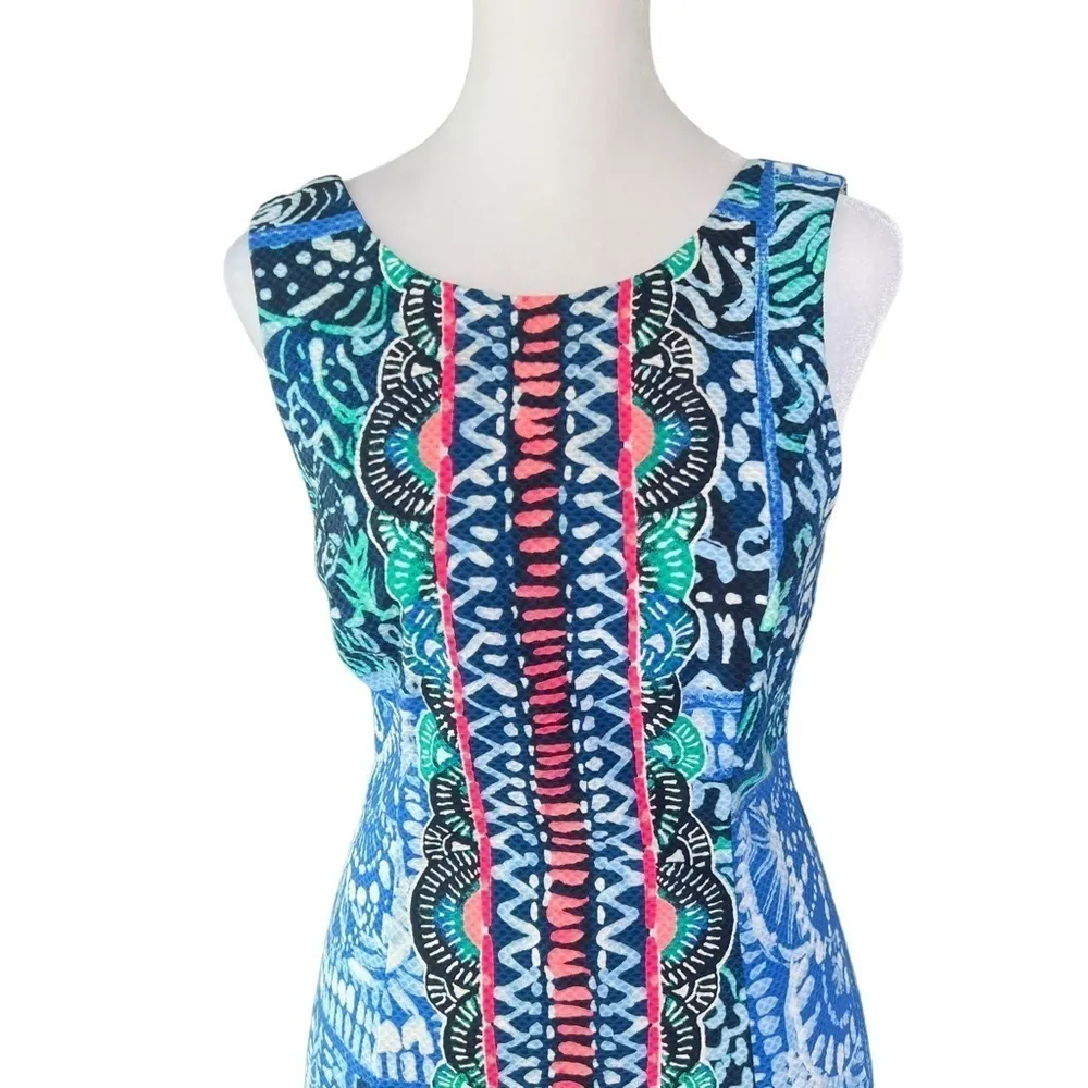 Lilly Pulitzer - Mila Stretch Shift Dress Rounded Back Seashell Charm Sz 2 - Image 5