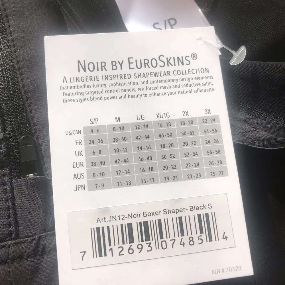 NEW Noir Euroskins Boxer Shaper Shorts Black Sheer Women's Size Small - Image 5