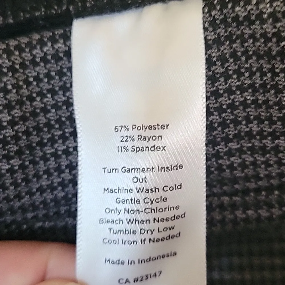 Talbots Size Large Houndstooth Ankle-zip Pull-On Leggings - Image 5