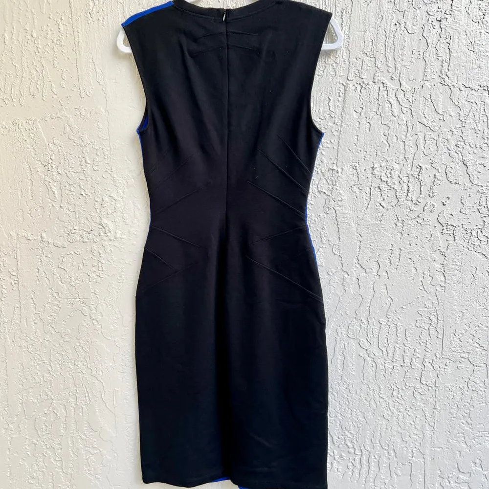 NWT Derek Lam 10 Crosby Sleeveless Sheath Mini Dress Blue Black Women's Size 8 - Image 6