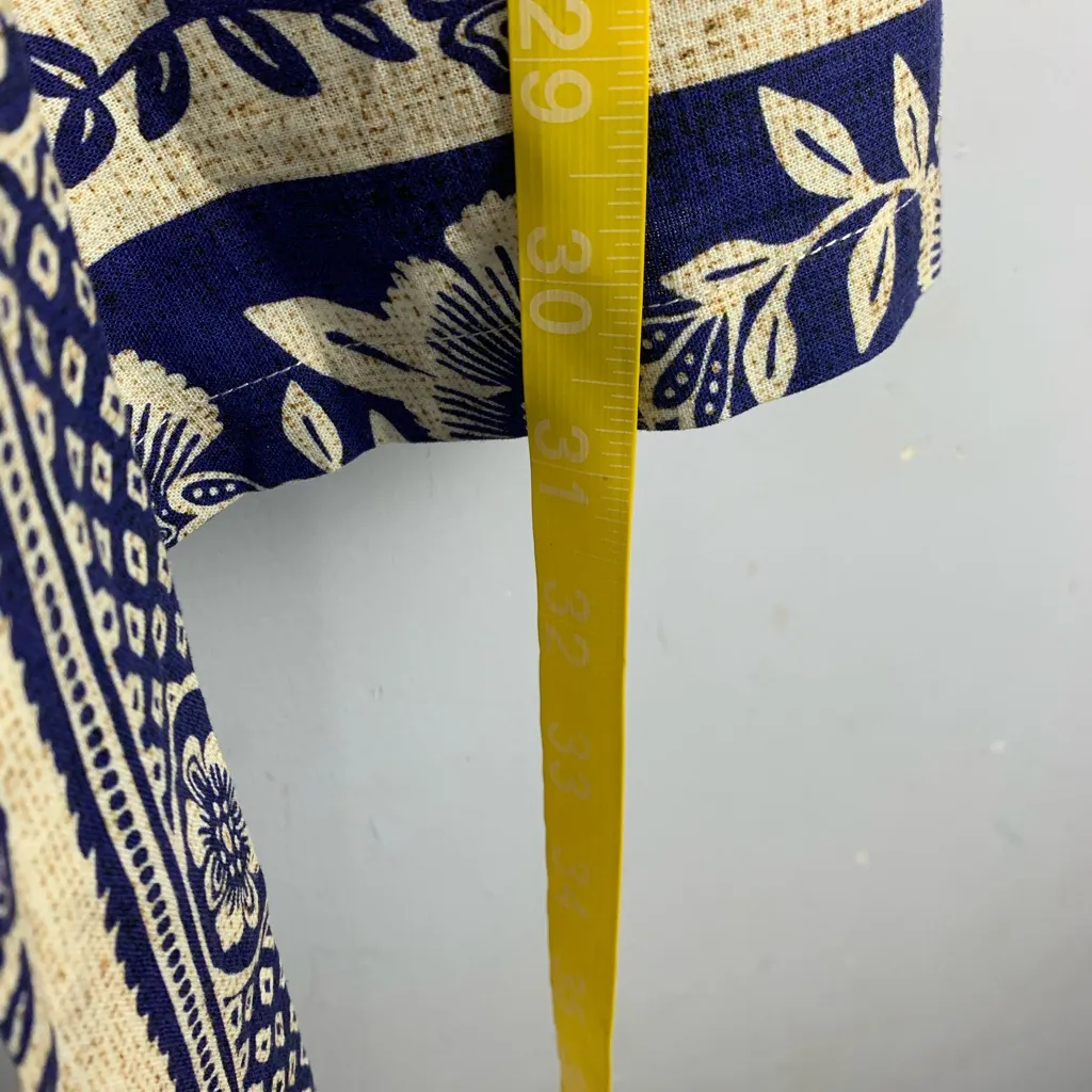 FARM Rio size small Blue pineapple garden romper white shorts tie tropical vaca - Image 13