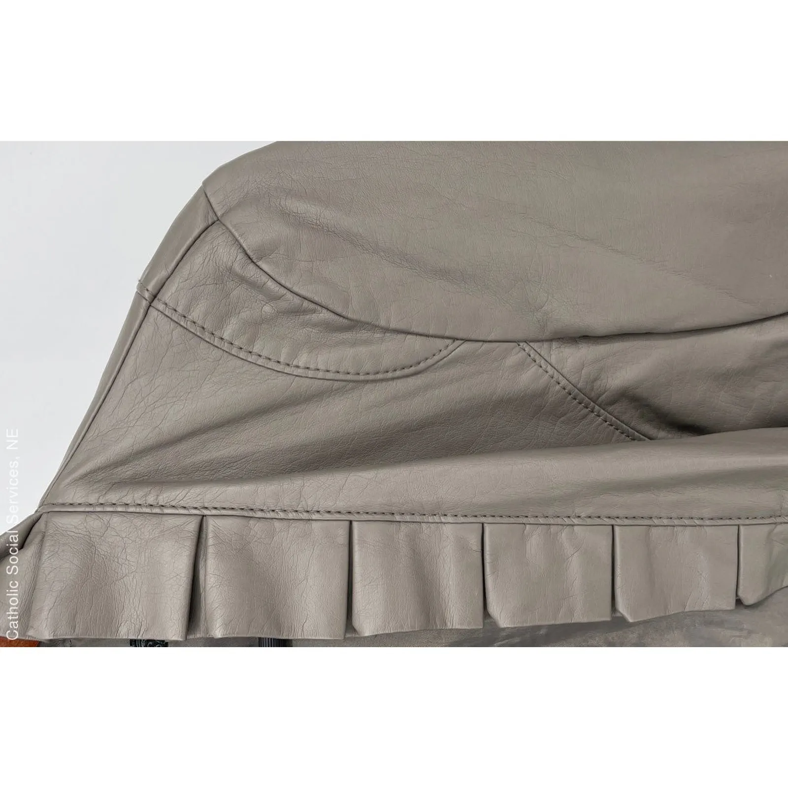 Baccini Gray Women's‎ Faux Leather Jacket - Size Medium - Image 3