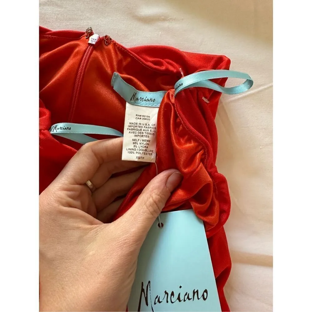 NWT MARCIANO SLEEVELESS MINI DRESS RED Size 2 - Image 3