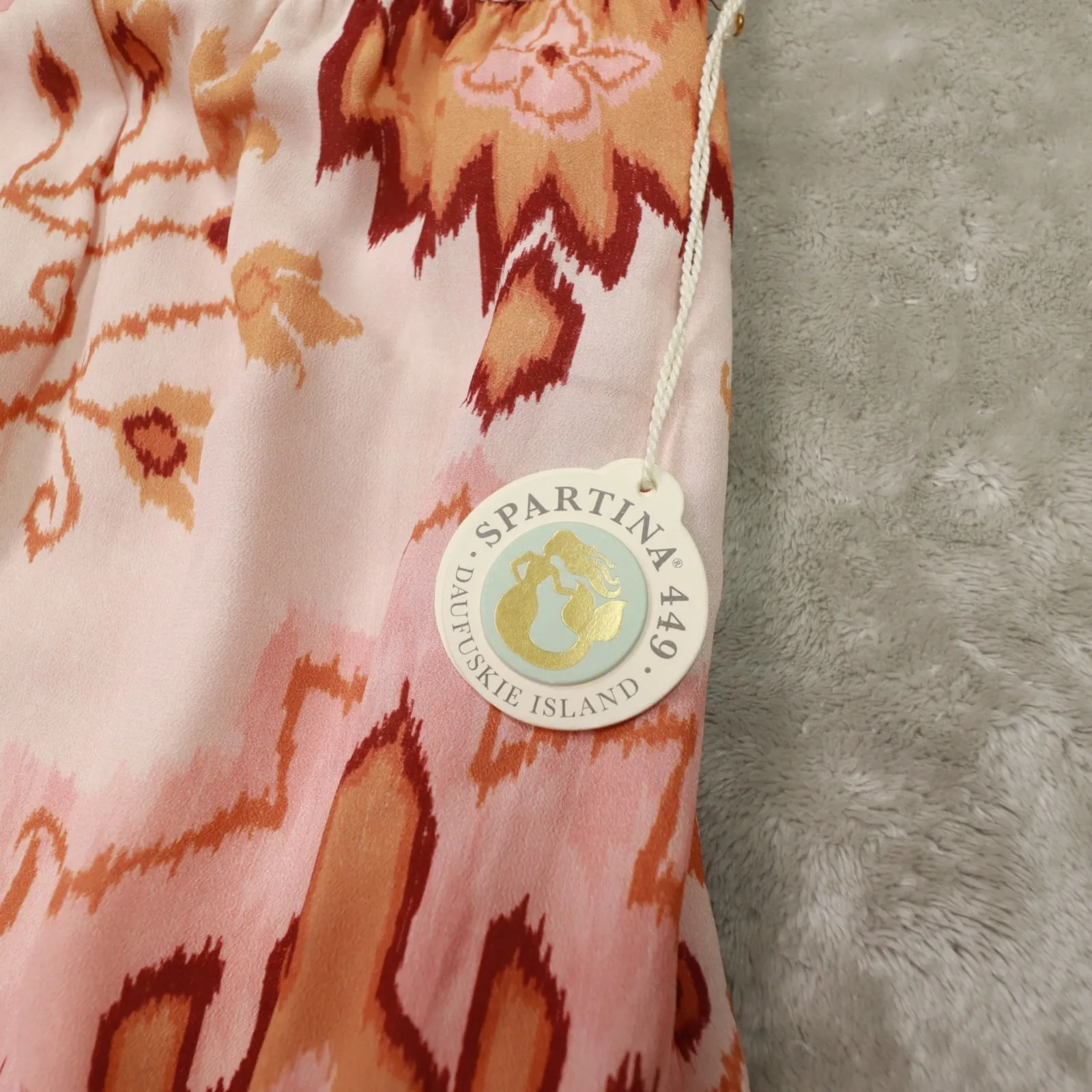 Spartina 449 Cedrena Skirt Linden Ikat Print Pink Coral Women's Small NWT Boho - Image 6