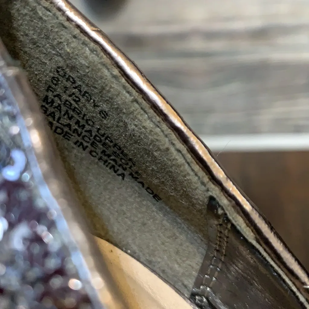 Size 6.5 silver glitter 5” heels with 1” platforms - Image 5