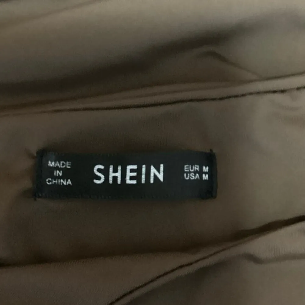 Shein Brown Crew Neck Sleeveless Stretch Knit Beach Wear Casual Bodysuit Size M - Image 4