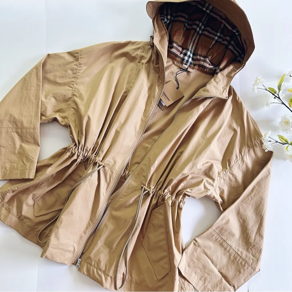 NEW Burberry Birley Check Hooded Jacket Archive Beige - Image 3