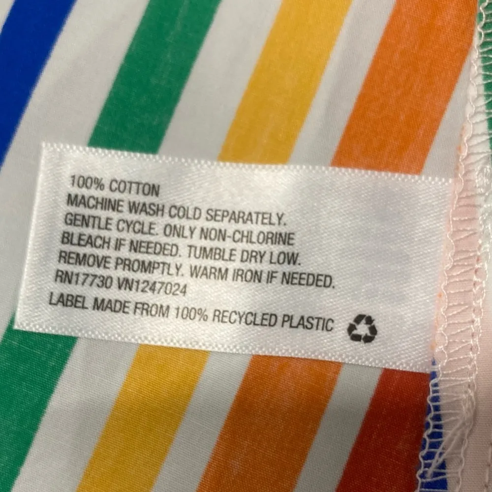 Christopher John Rogers x Target Shirt Dress 10 Short Sleeve Rainbow Stripe NWT - Image 9