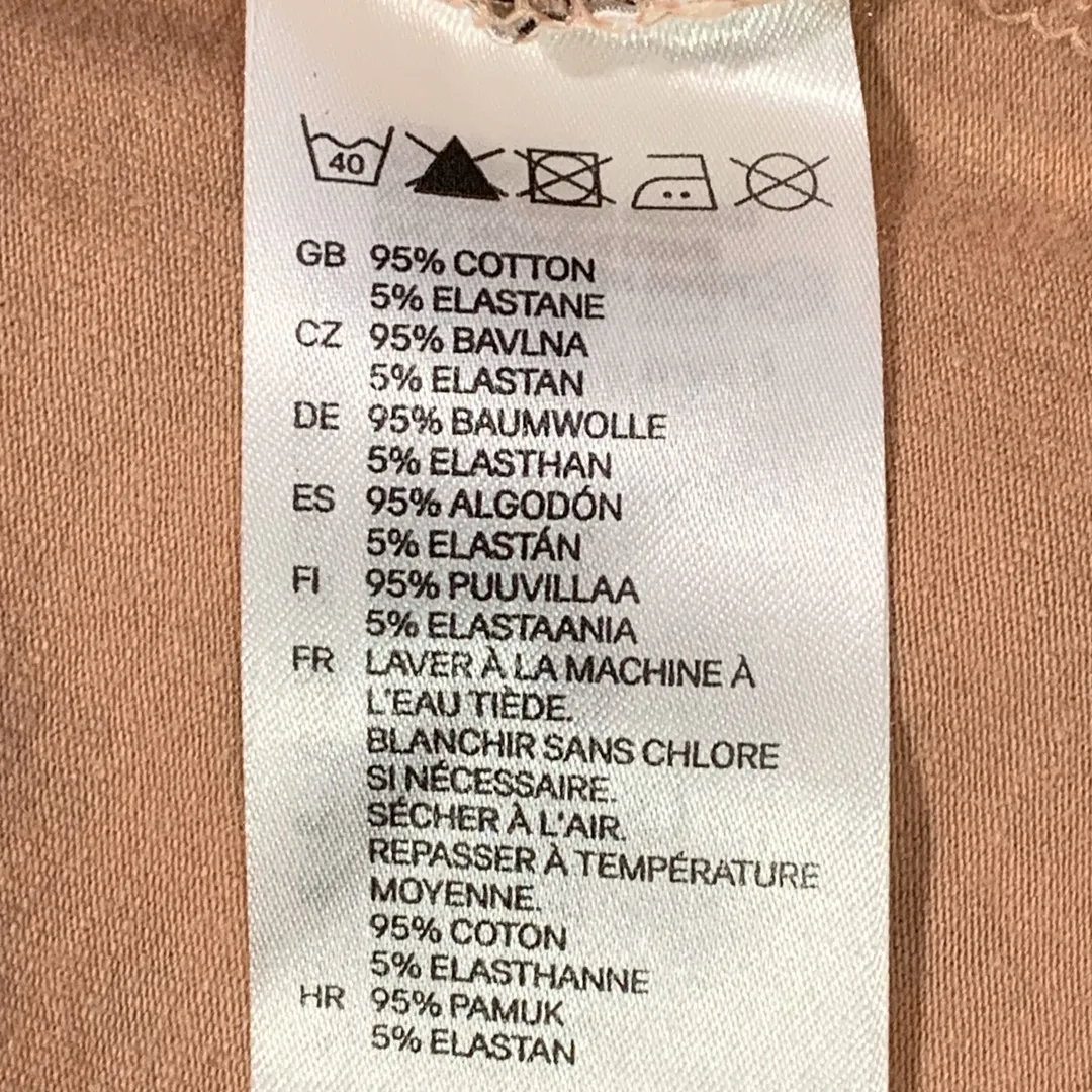 Cotton Animal Print Strapless Tube Top with Shelf Bra Size Medium - Image 4