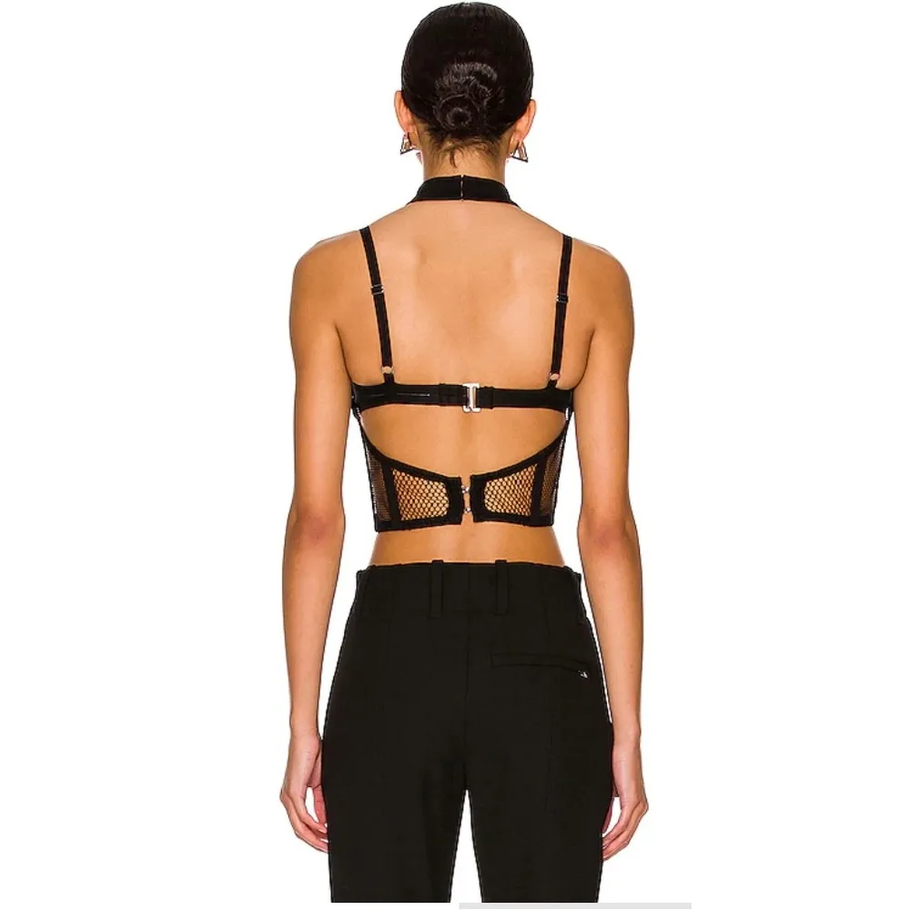Dion Lee net lace bustier layered top Black Size 4 - Image 3