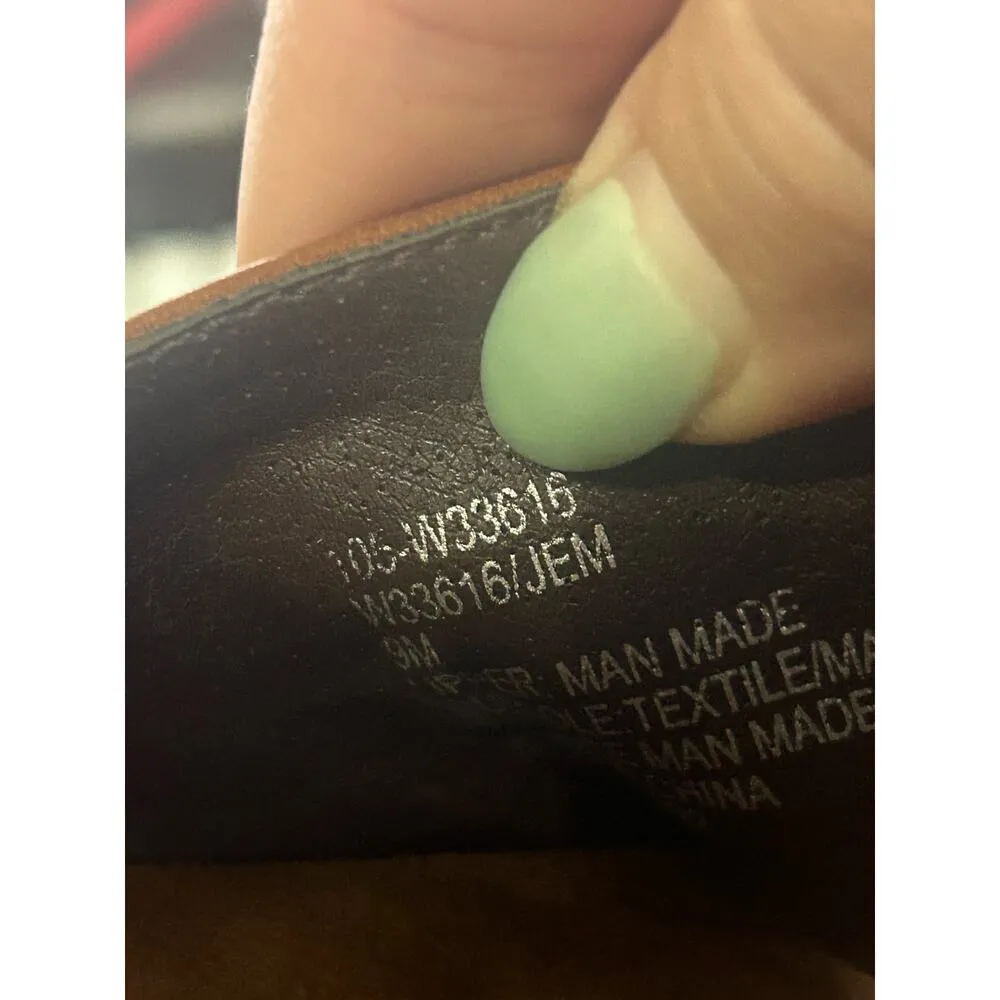 White Mountain Jem Block Heeled Sandals Size 9 Wooden Brown Cushioned Footbeds - Image 3