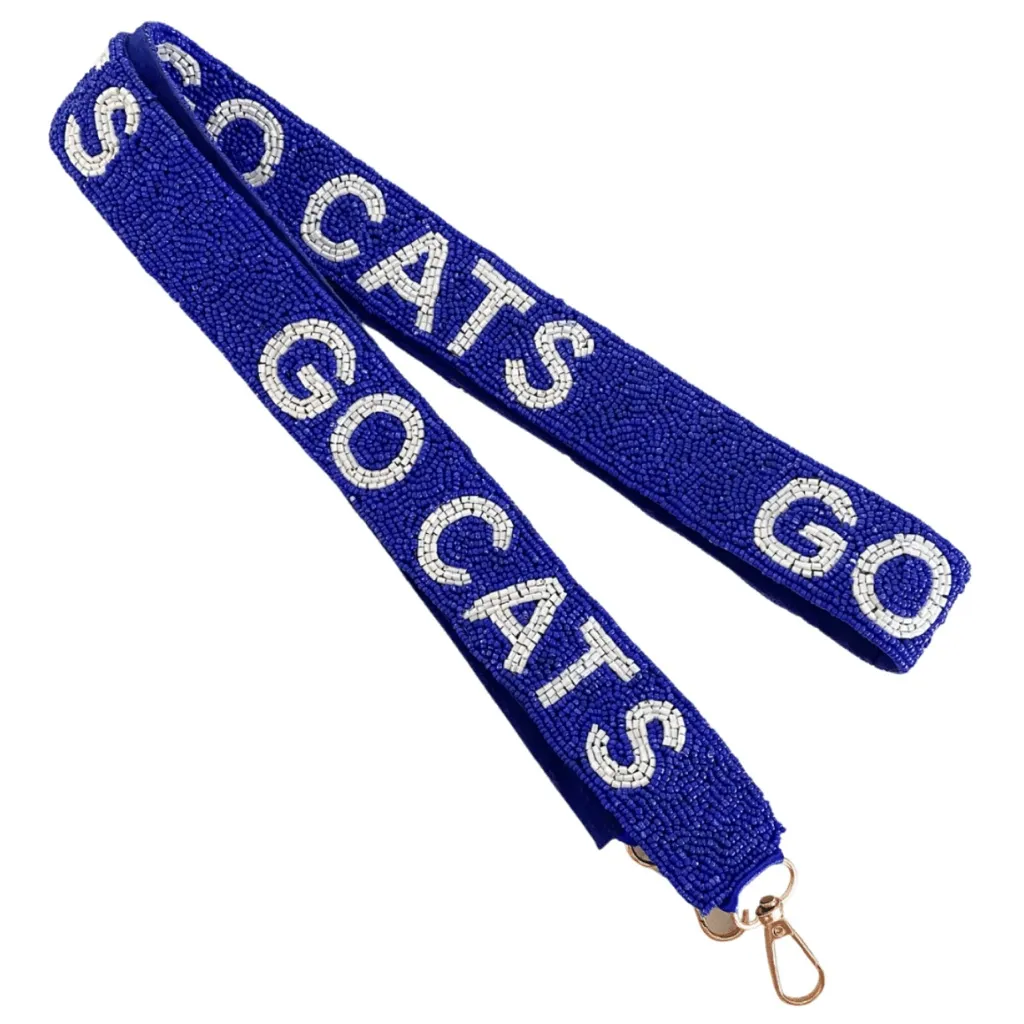 University of Kentucky GO WILDCATS Blue Beaded Purse Strap Game‎ Day Gifts NWT - Image 3