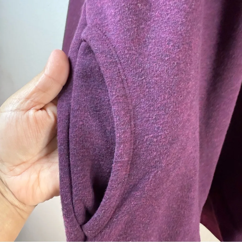 Athleta Burgundy Kozy Karma funnel neck sweatshirt SZ:S - Image 8