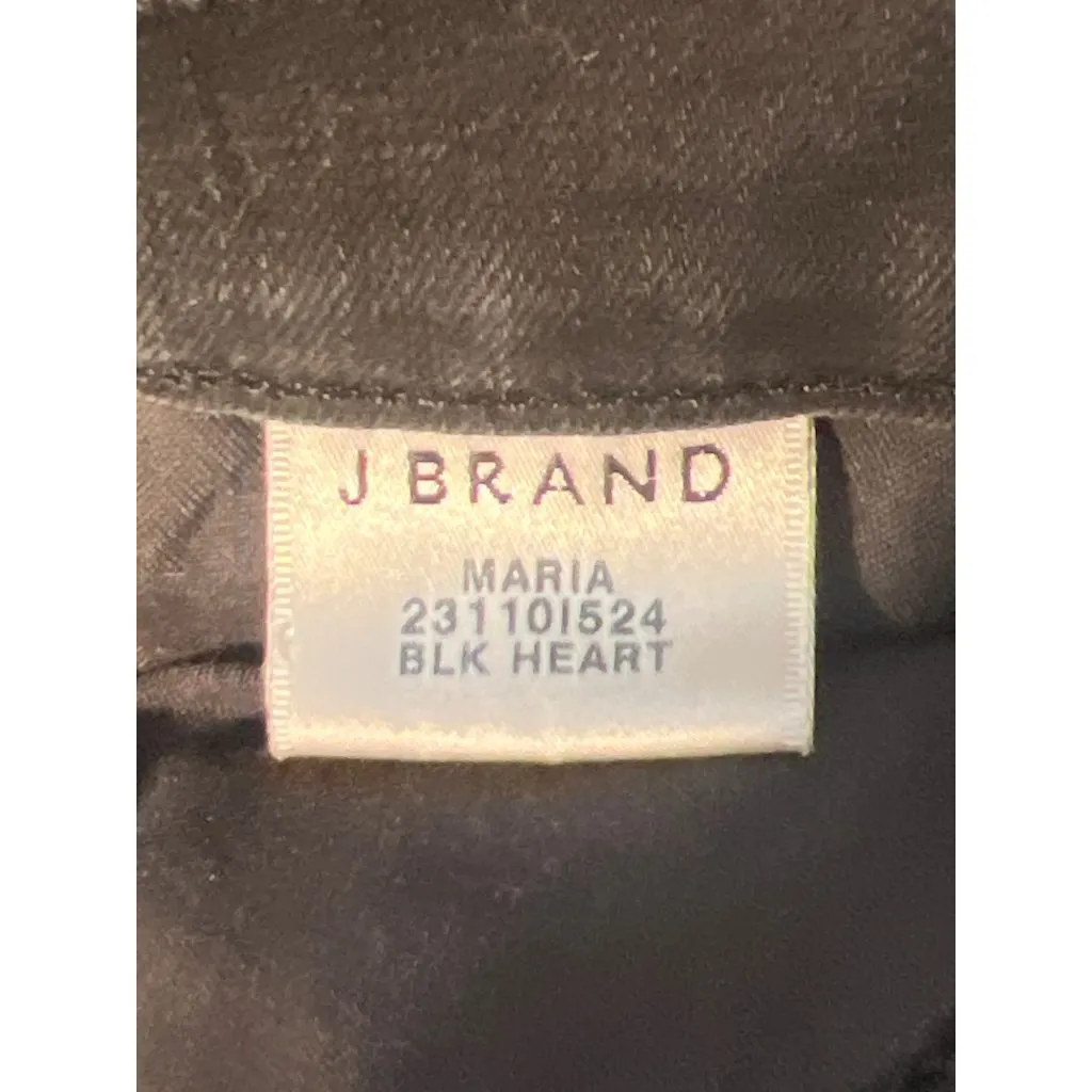 J Brand Maria Black Distressed Skinny Denim Jeans Knee Rips Destroyed Sz 24 READ - Image 7