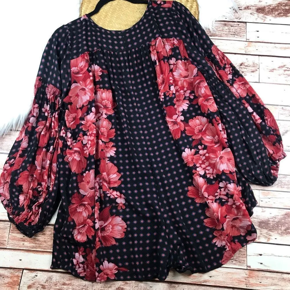 Free people sunset blvd romper balloon sleeves‎ - Image 9