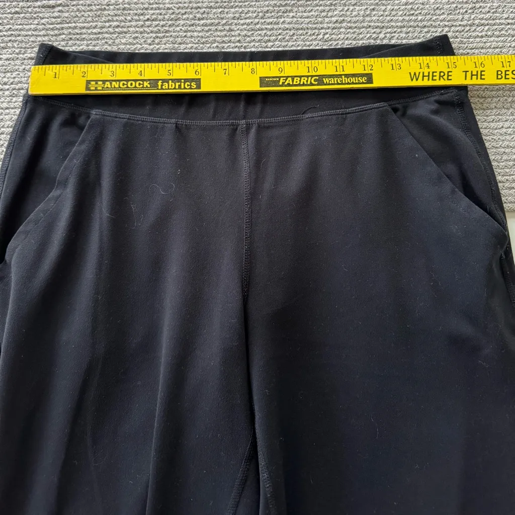 Yogaliscious Black Tapered Leg Elastic Waist Lounge Pant Pockets Size Small - Image 5