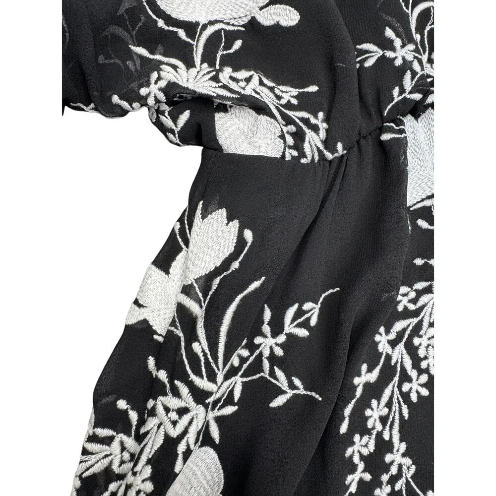 NEW Alice and Olivia Holden Embroidered Cold-Shoulder Dress  Size Large - Image 6