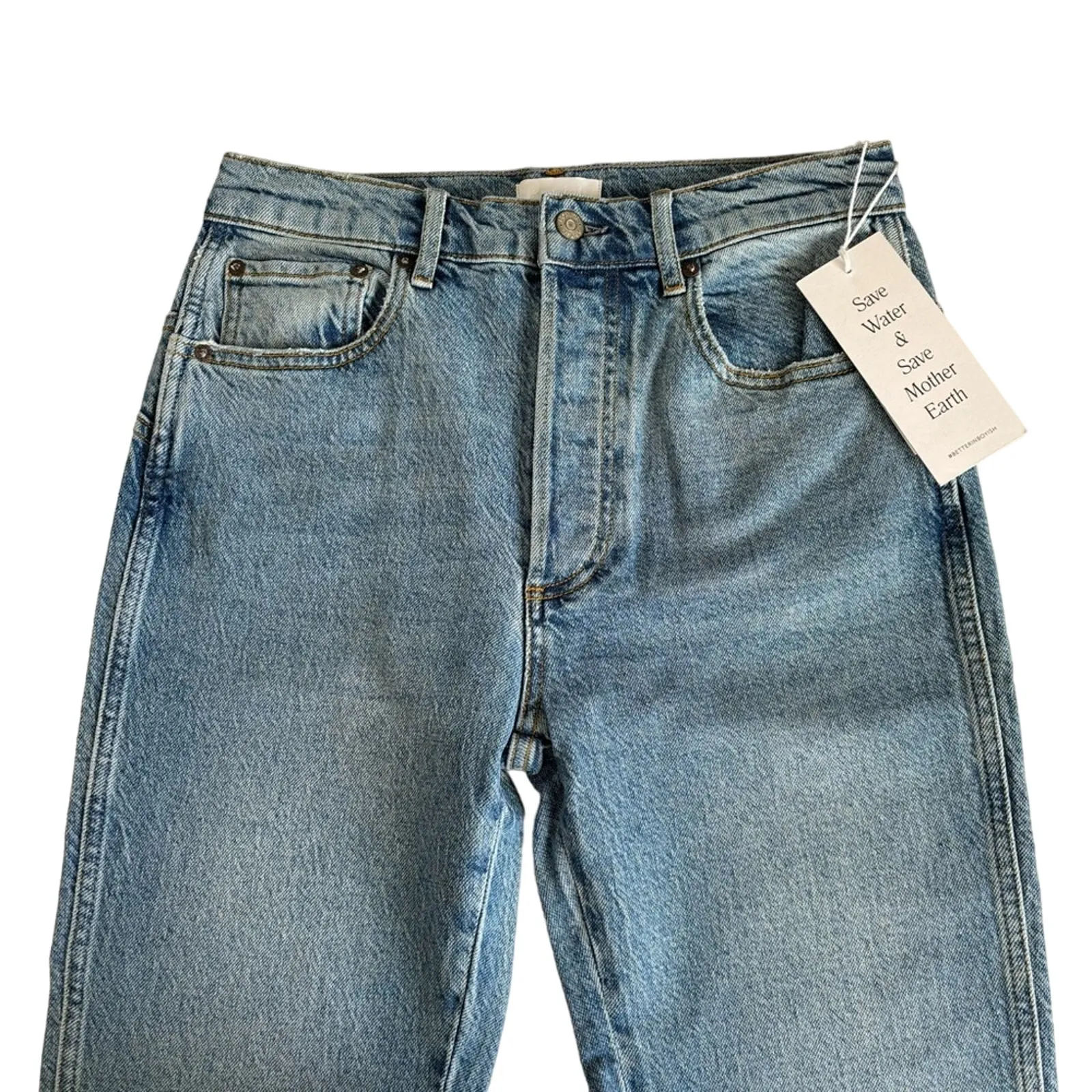 Revolve Boyish The Dempsey High Waisted Stretch Straight Leg Jeans Size 26 NWT - Image 2