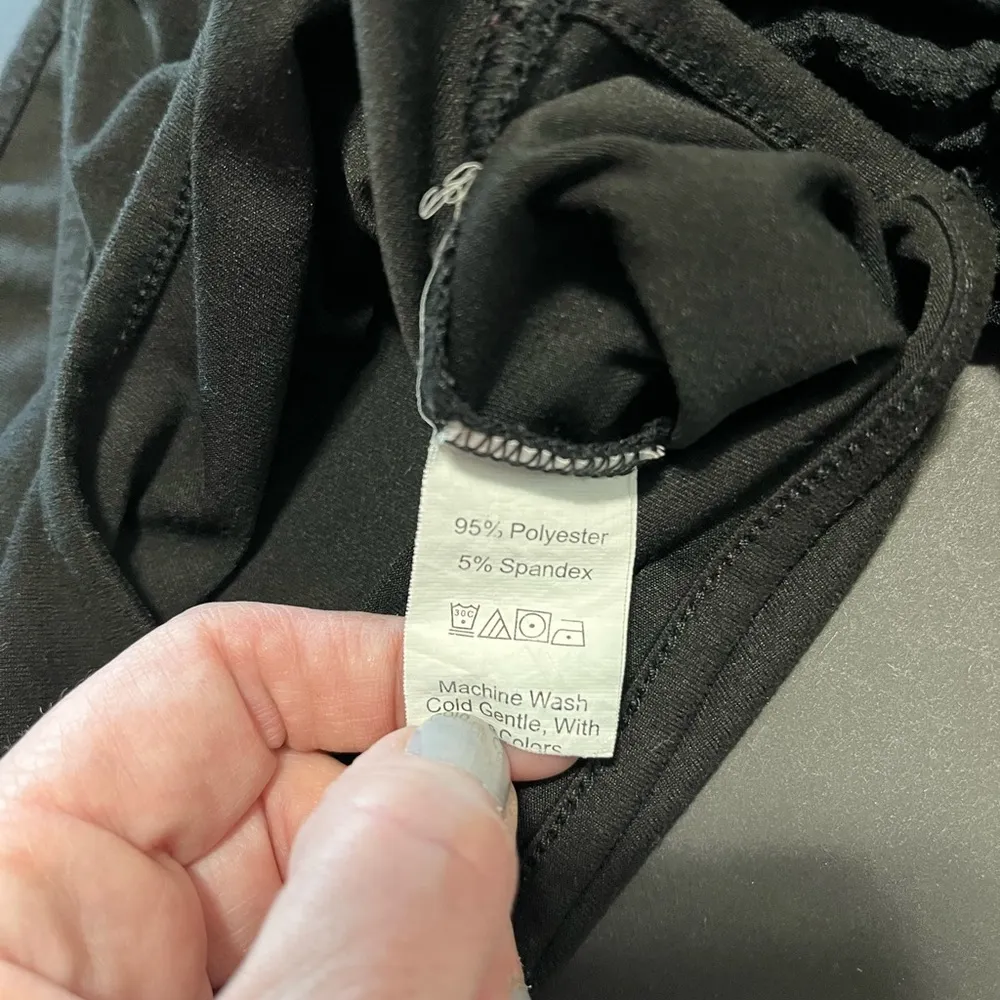 Renaissance Balloon Long Sleeve Black Crop Top Women’s Sz S EUC - Image 5