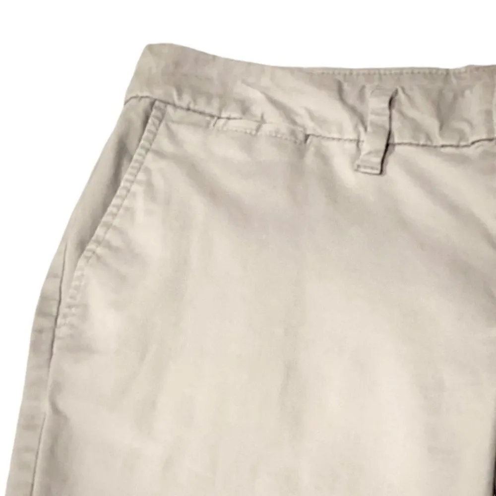 Gray Chino Flat Front Crop Pants - Image 6