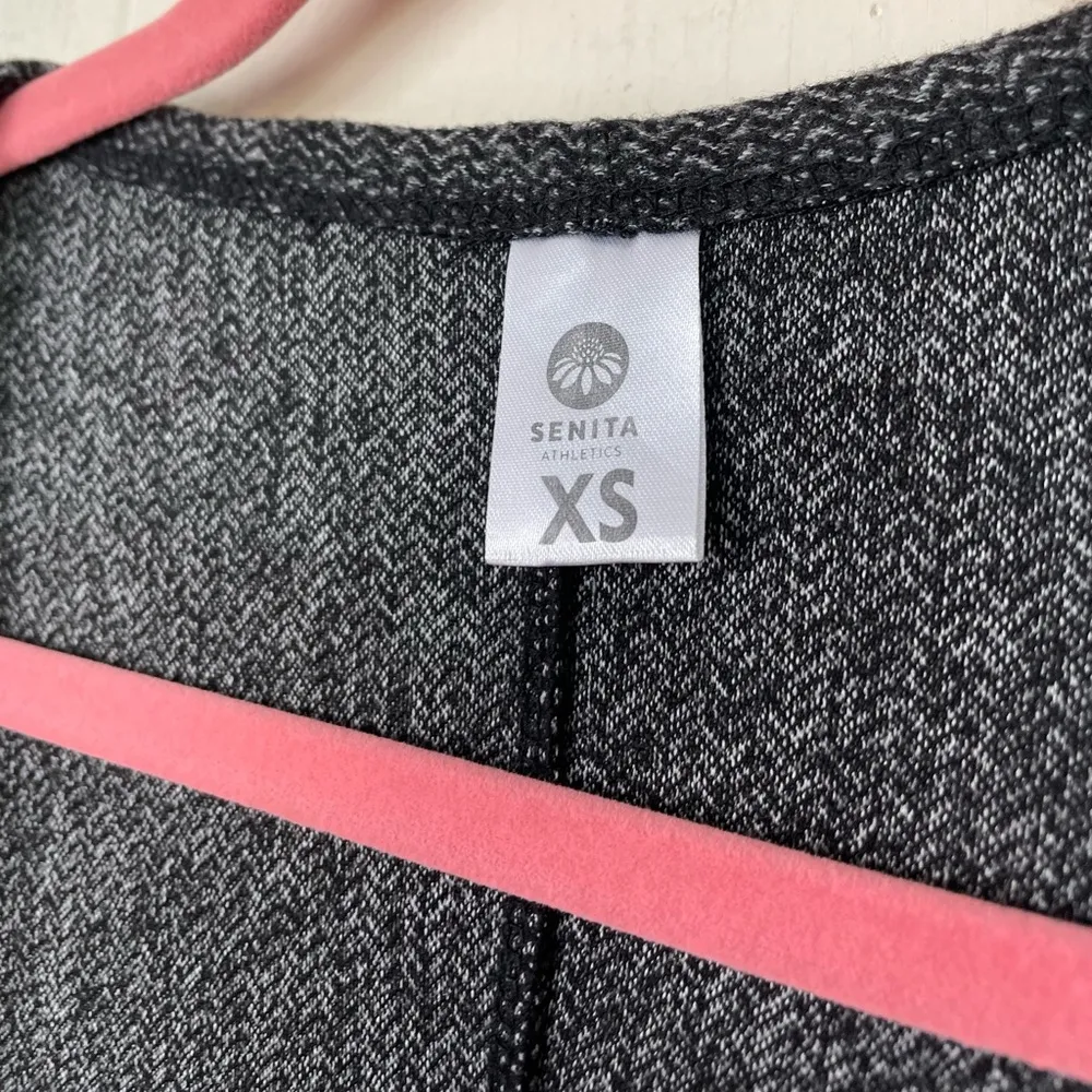 Senita Athletics Black Premium Cardigan ~ Open Front, Pockets ~ Size XS - Image 6