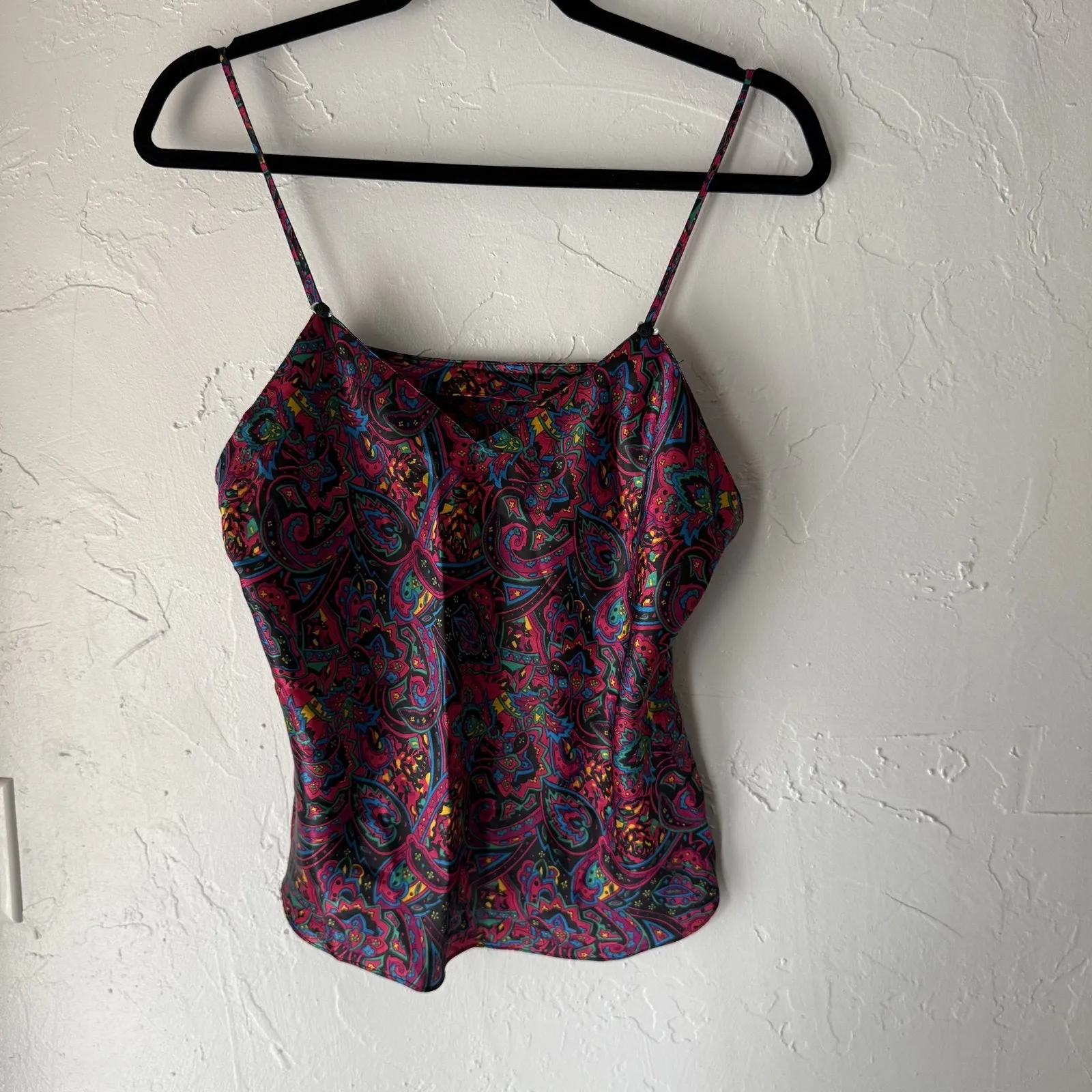 Paisley Tank Top Shorts Set‎ Womens Medium Boho Festival Camisole Lounge Outfit - Image 2