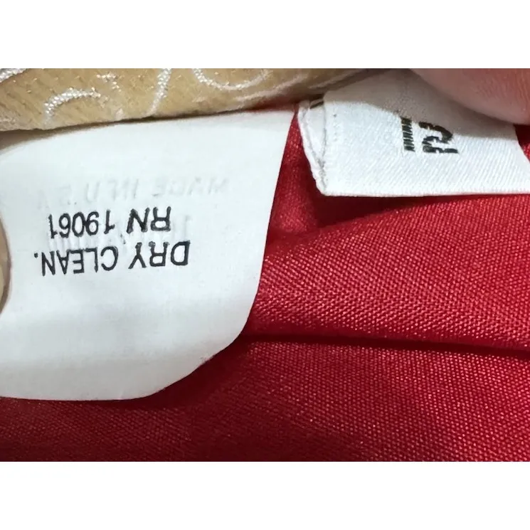 VTG 80s DONCASTER Collection Women's Sz 12 Pleated 100% Wool Crepe USA Christmas - Image 5