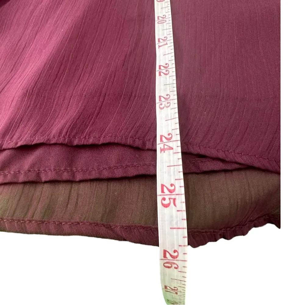 Joie Deep Wine Burgundy Sheer Sleeve Top, NWT - Image 7
