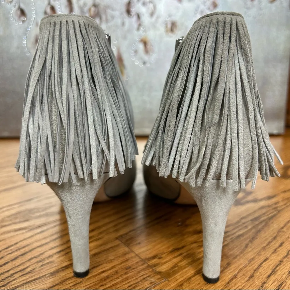 Sam Edelman | Kandice Fringe Stiletto Pointed Toe Suede Booties Size 6 - Image 3