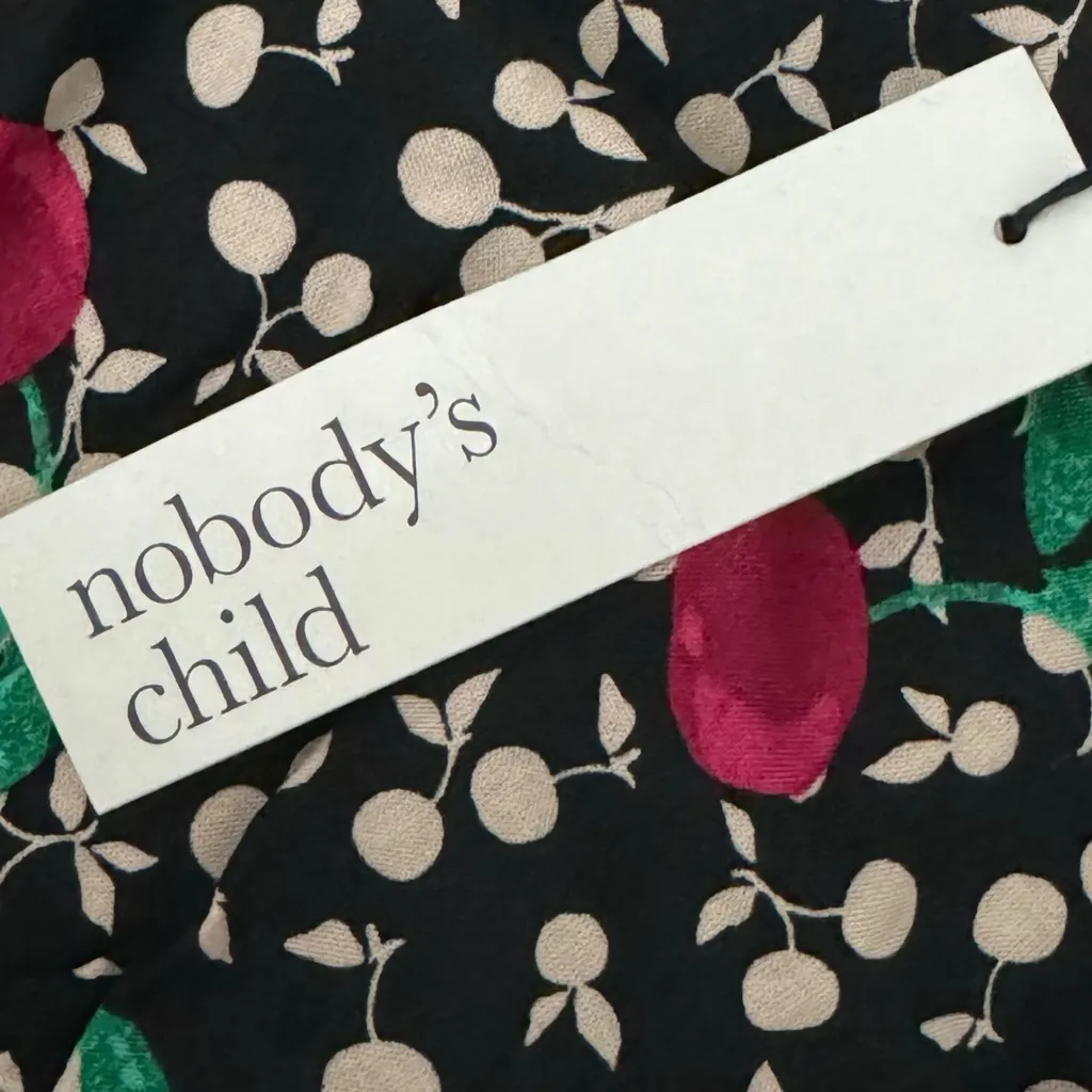 Nobody’s Child Cherry Mini Dress Eco Friendly Viscose Sz UK 16 / US 12 Black NWT - Image 10