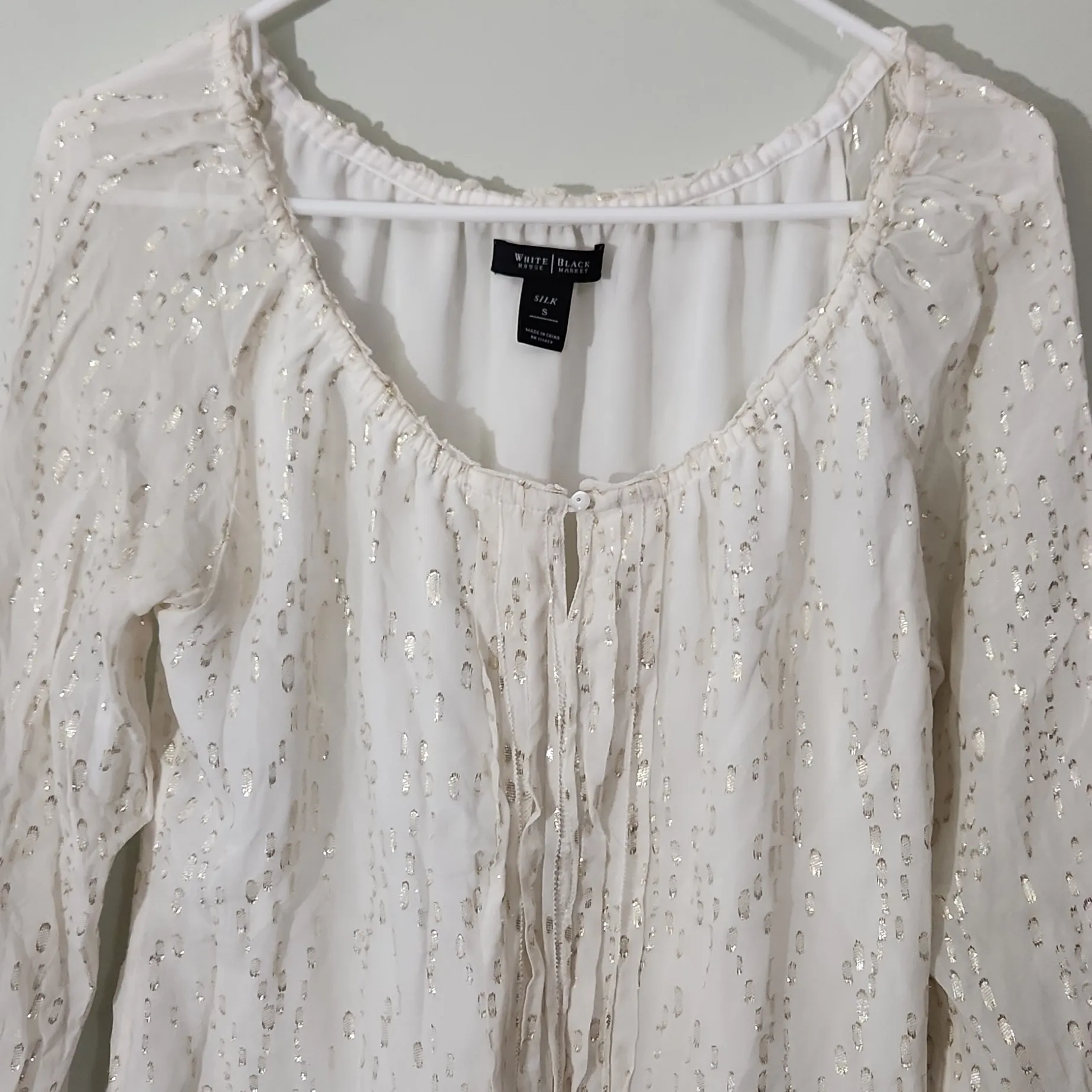 White House Black Market Sparkly Blouse - Image 3