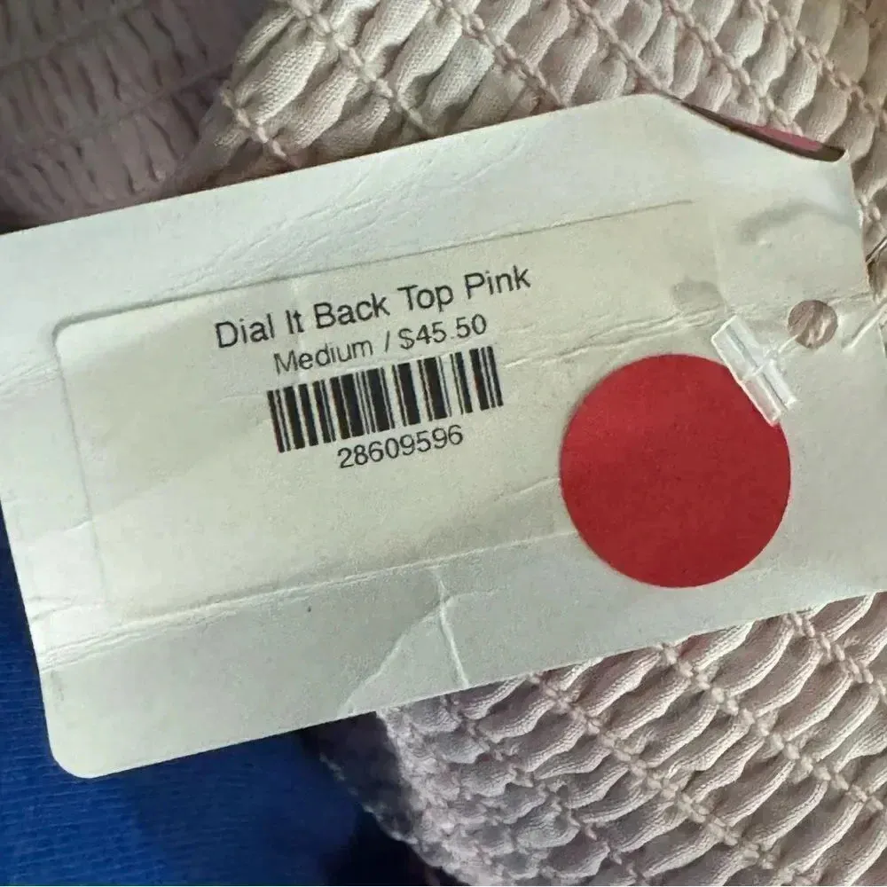 FANCO Pink Plaid Smocked Tube Top with Scalloped Edge and Shoulder Ties Size M Size M - Image 6