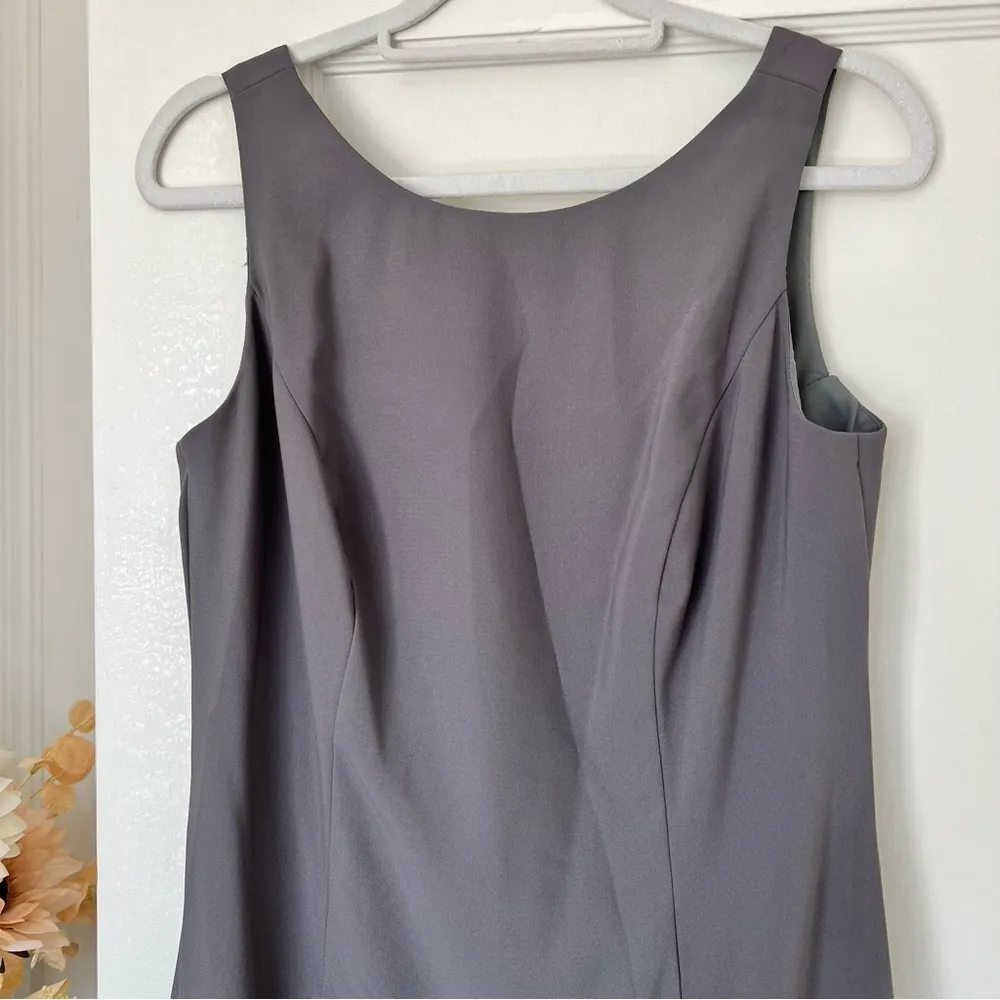 Dessy Collection DESSY BRIDESMAID DRESS 2936 in Charcoal Gray Size 12 NWT - Image 2