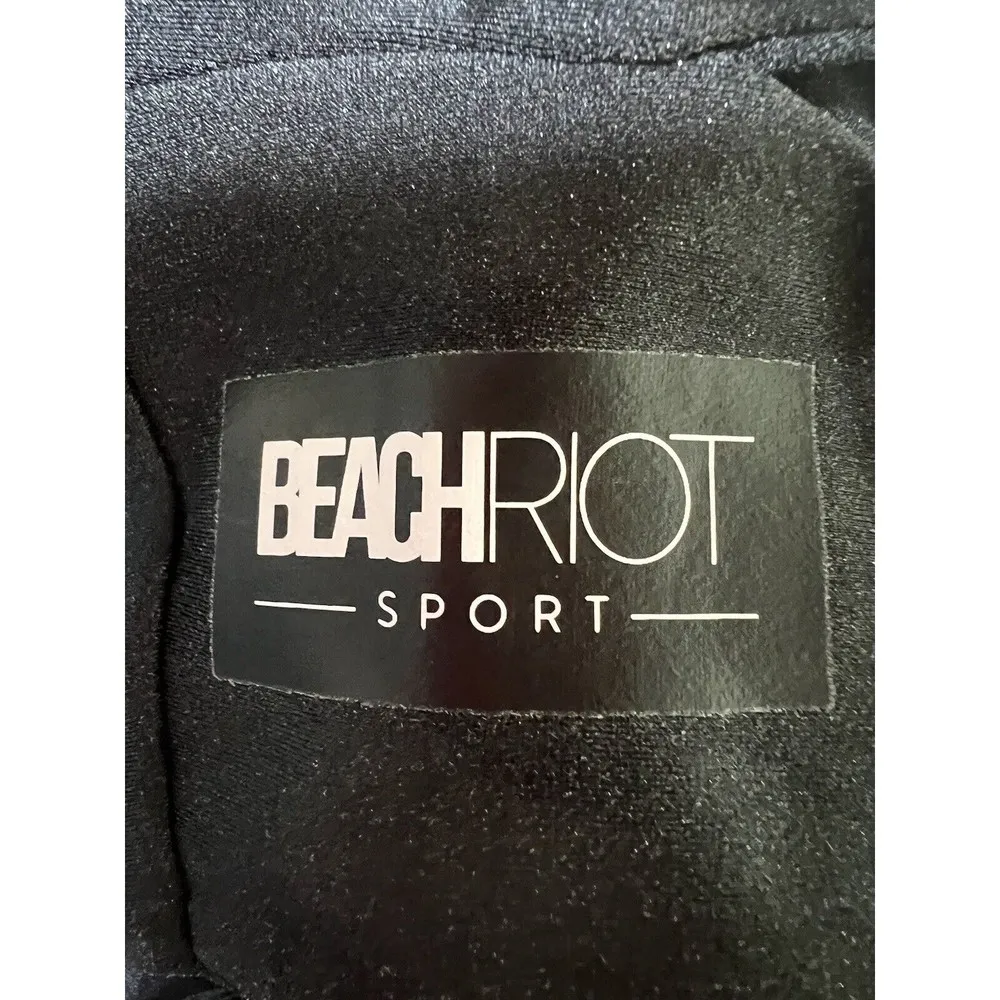 Beach Riot Black Glitter Open-Back Sports Bra Women’s Size Large - Image 4