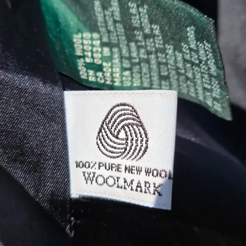 Gray Lauren by Ralph Lauren 100% wool double breasted peacoat size 12 - Image 5