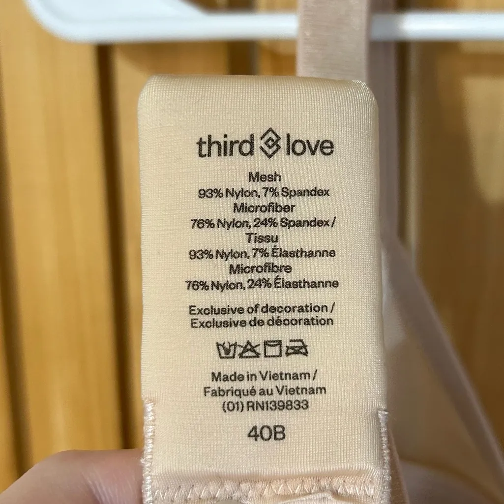 ThirdLove 24/7 Classic Uplift Plunge Underwire Bra Taupe Size 40B - Image 6