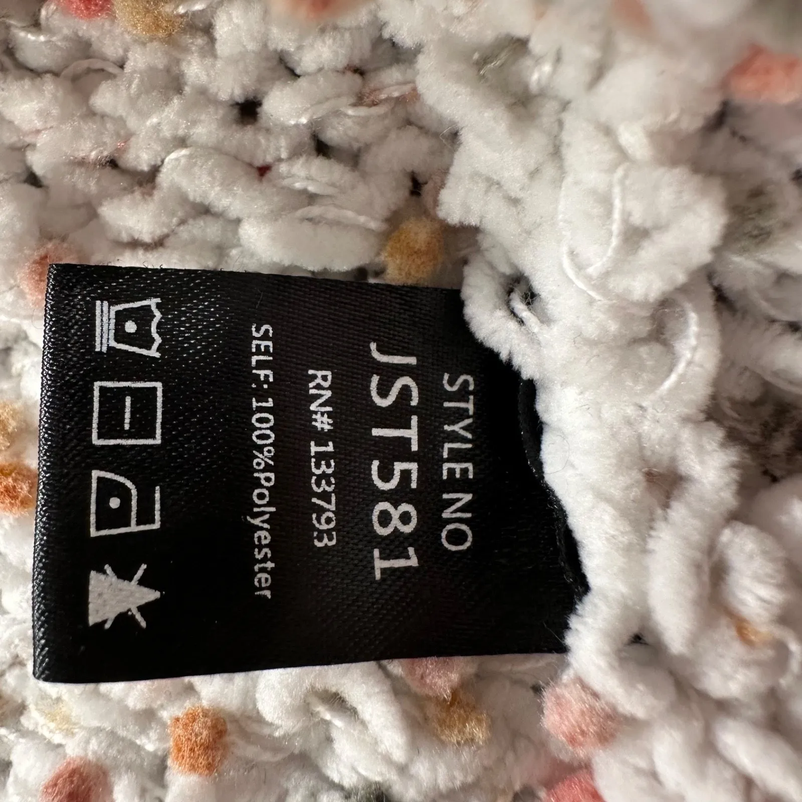 POL Confetti Distressed Fringe Chenille Sweater Size Large Boxy Cropped Knit - Image 8