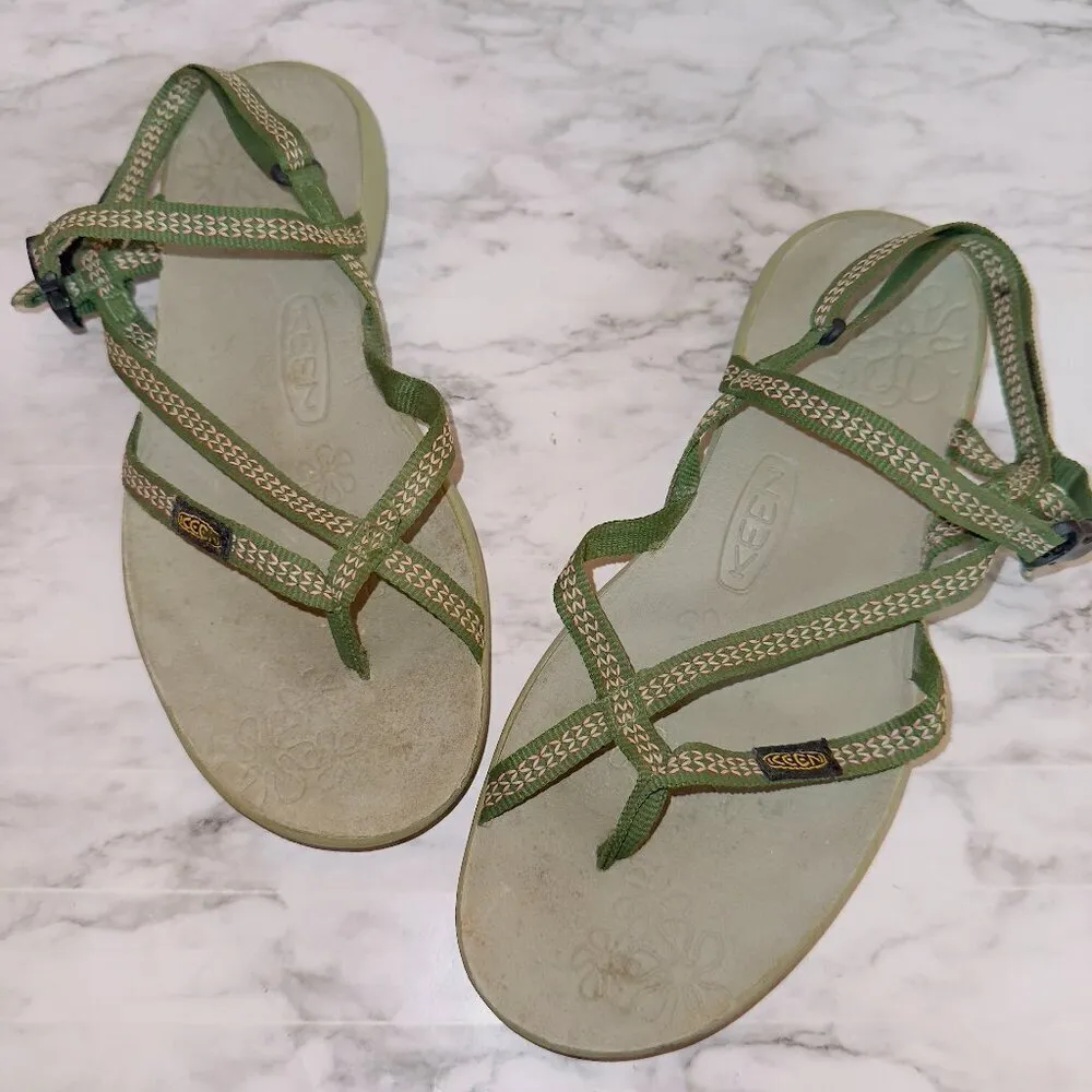 Keen Women's La Paz Green Strappy Toe Strap Sandals size US 7 - Image 2