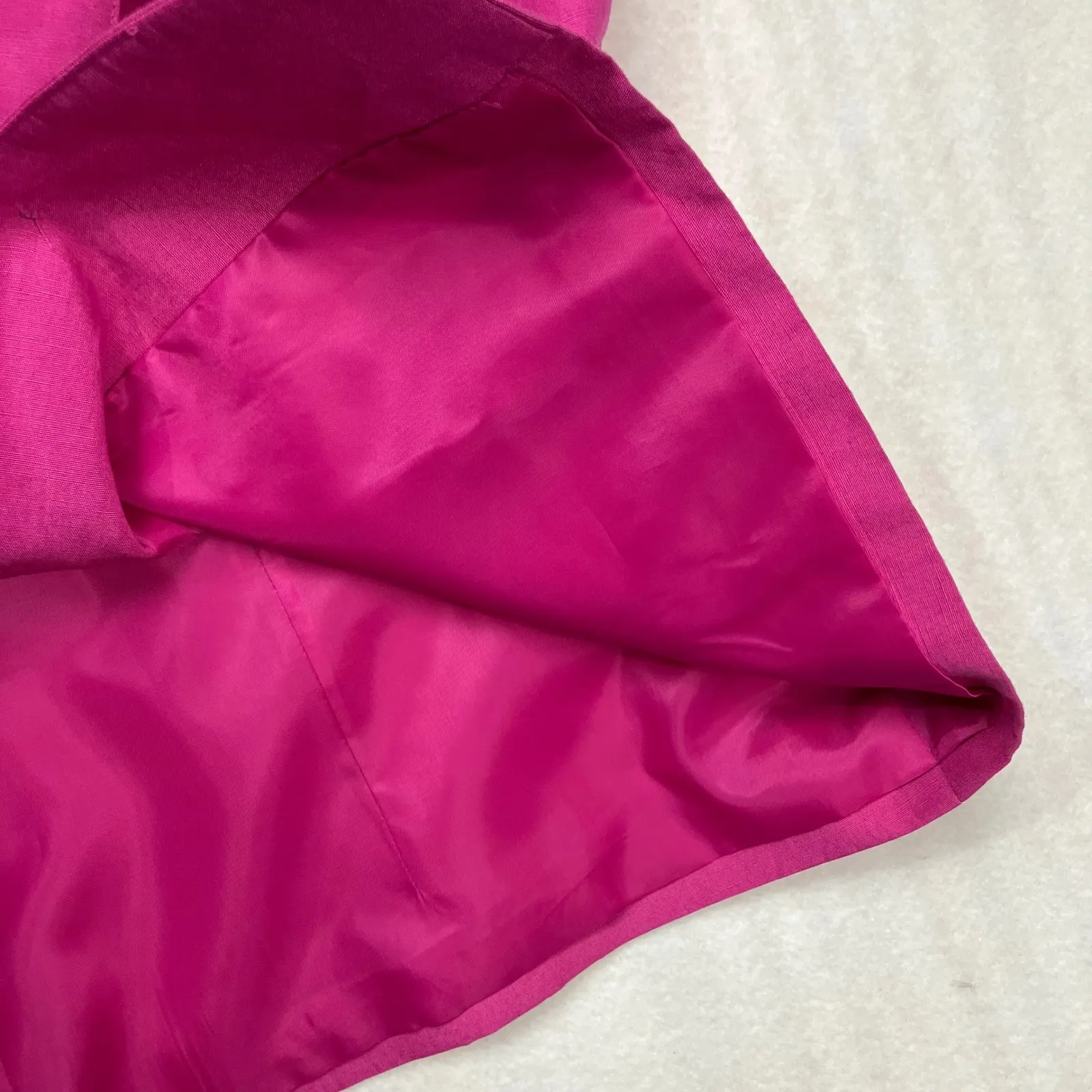 Laura Scott Women's Blazer Jacket Pink Linen Blend Short Sleeve Button Front 18 - Image 10