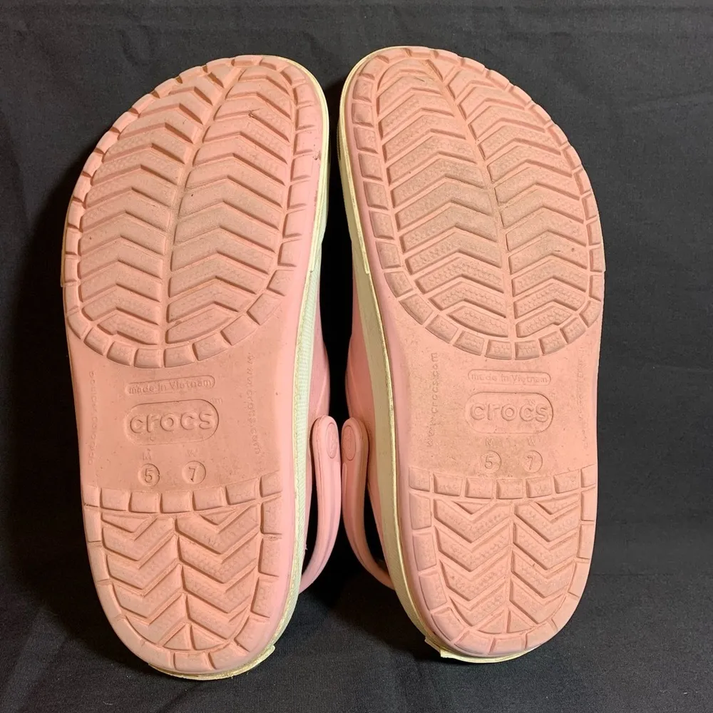 Crocs Crocband II Women 7 Men 5 Light Petal Pink Graphite Clog Slip On Shoe - Image 7