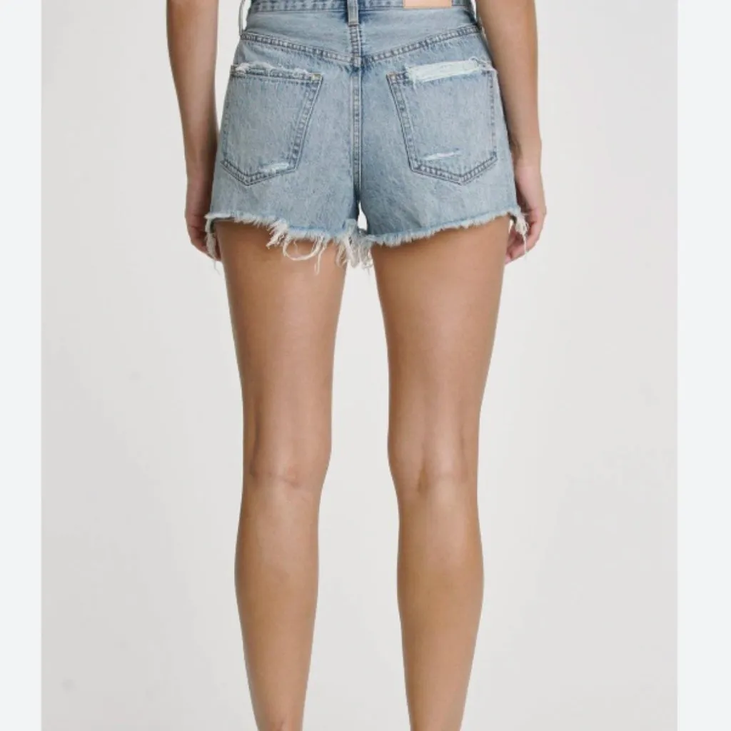 PISTOLA Nova Medium Wash Denim Buttonfly Cutoff Shorts Size 29 - Image 2