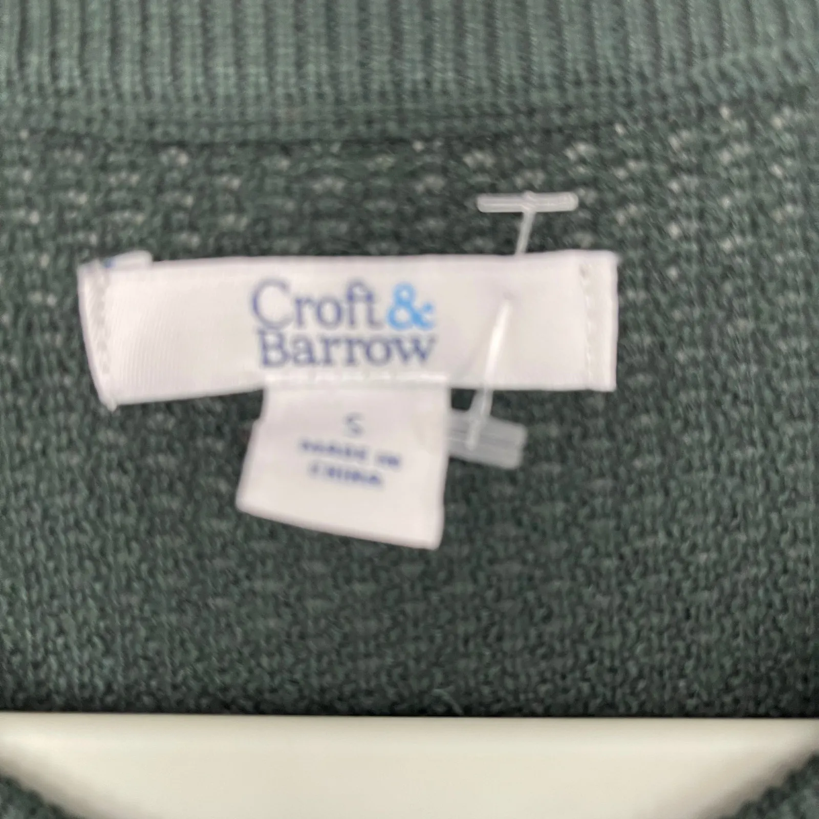 CROFT & BARROW Hunter Green Button Up Cardigan Sweater Small - Image 3
