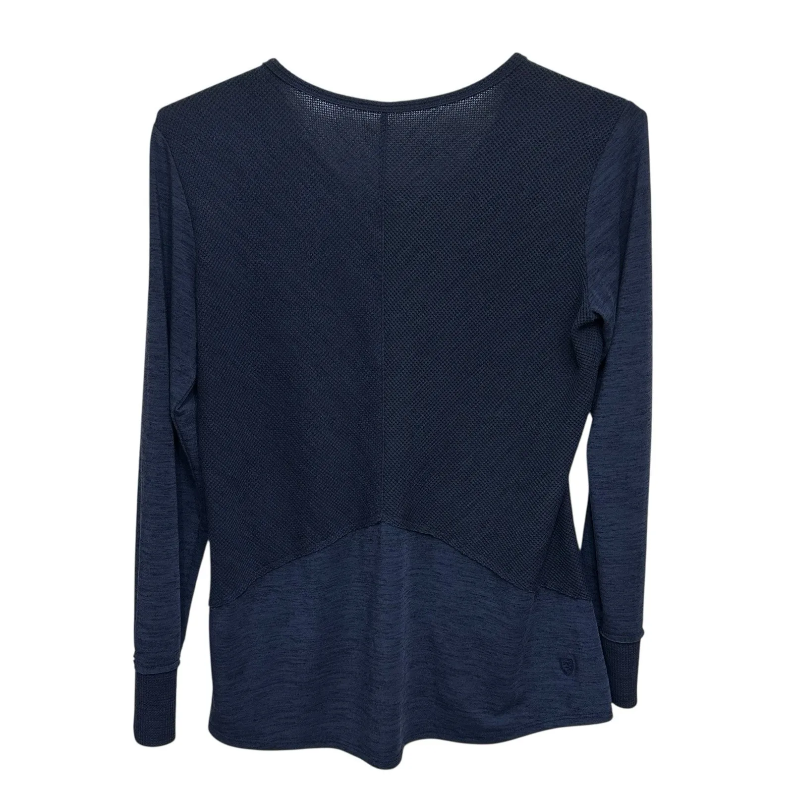 Kuhl Shirt Women's Blue Long Sleeve Scoop Neck Henley Shirt 5 Buttons Size Large - Image 6