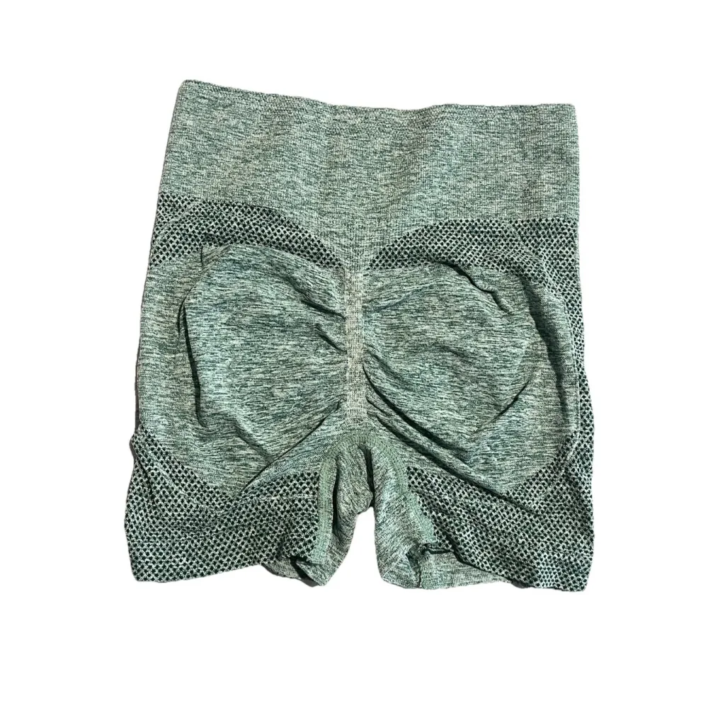 Workout Shorts Womens S Green Push Up Gym Seamless Sports Fitness Booty Lifiting - Image 2