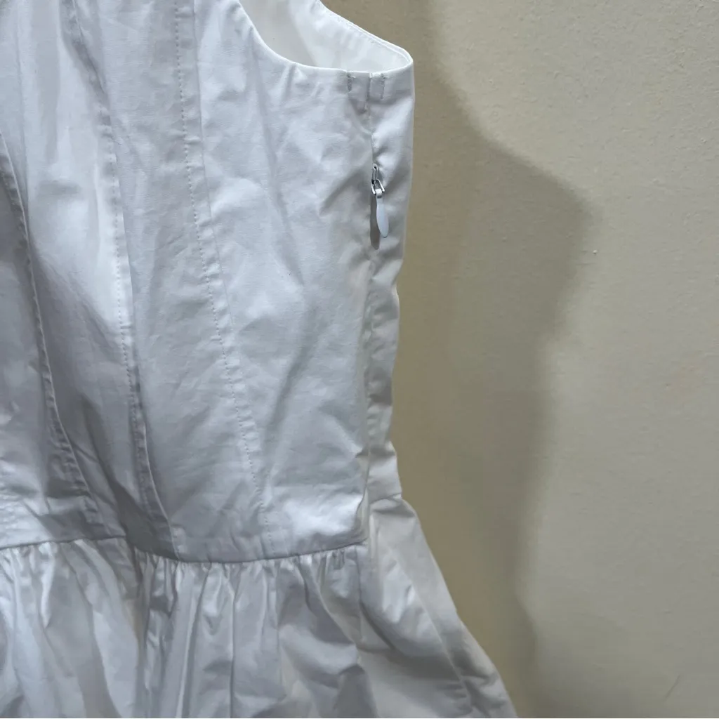 NWT J.Crew Miss Selfridge poplin corset mini dress in white size 10 white - Image 6