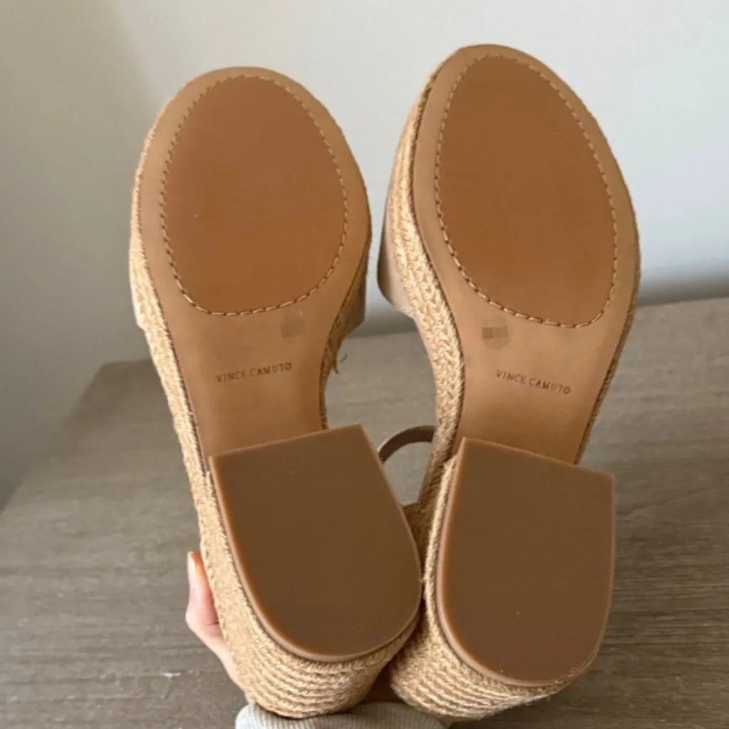 NWB Vince Camuto Ranneli Espadrille Sandal in Tortilla True Suede Tan Size 10 - Image 6