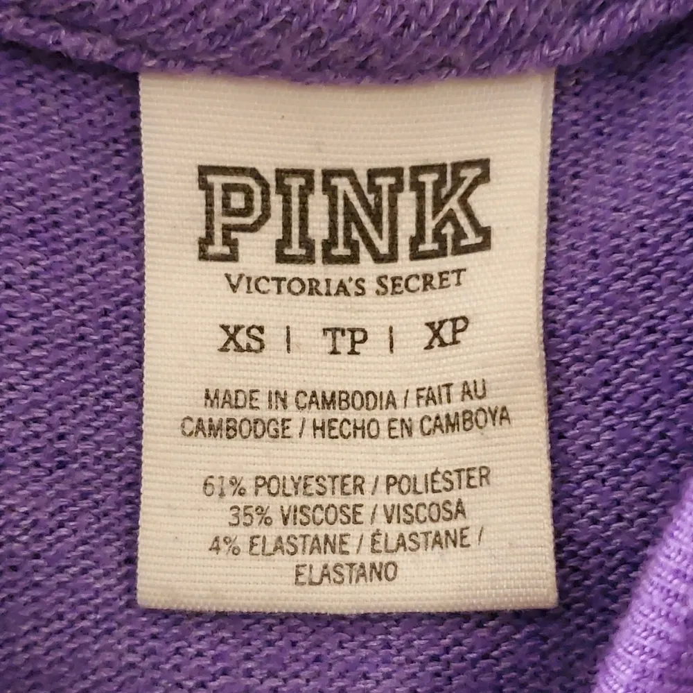 🔥SALE🔥PINK Victoria's Secret Purple Zip Up Hoodie XS - Image 2