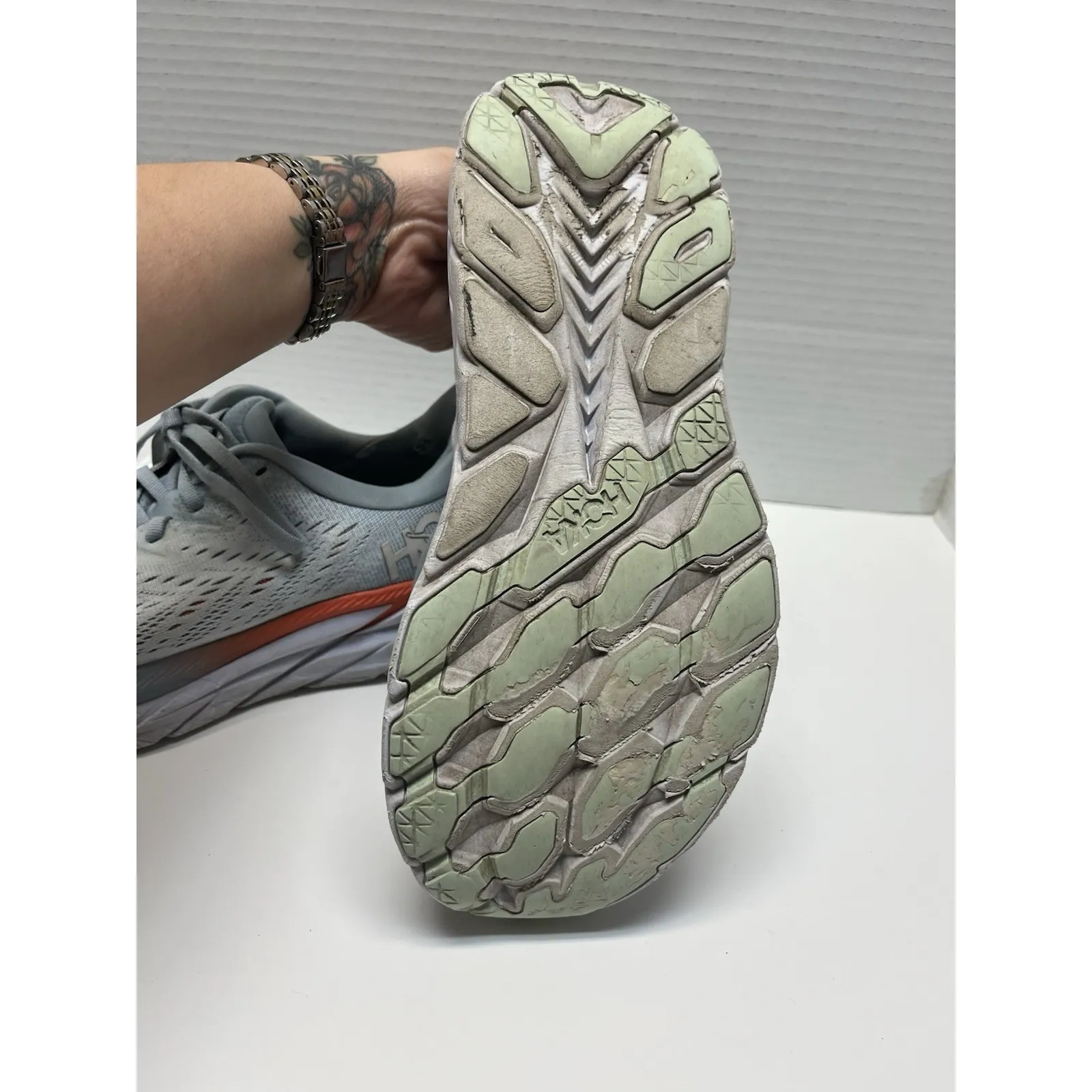 Hoka Clifton 8 Blue White Running Shoes Sneakers 1119394 BFPA Women's Size 8.5B - Image 10